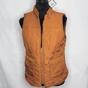 NEW NEW NEW!! Crown & Ivy Jalan Bronze Icon Quilted Vest Size‎ M